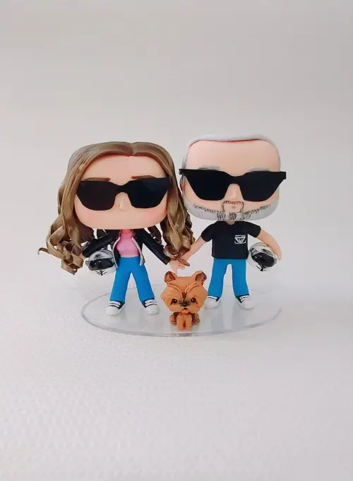 Funko pop casal personalizado biscuit