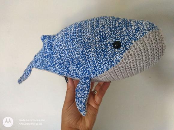 Amigurumi Baleia Azul em Crochê