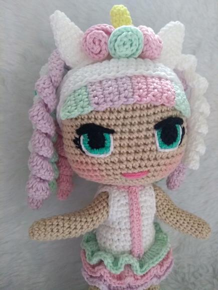 Amigurumi Boneca Lol Unicórnio