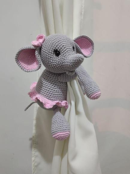 Amigurumi Elefante Menina - Crochê