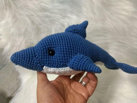 Amigurumi Golfinho feito de crochê