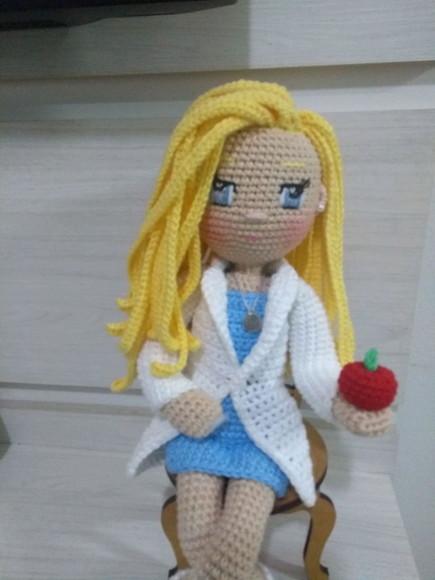 Amigurumi Profissões - Nutricionista