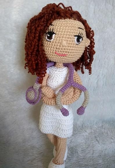 Amigurumi Profissões - Veterinária