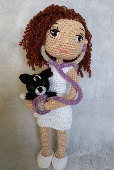 Amigurumi Profissões - Veterinária