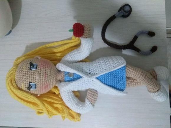 Amigurumi Profissões - Nutricionista