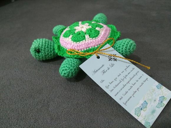 Amigurumi Tartaruga porta agulhas e alfinetes