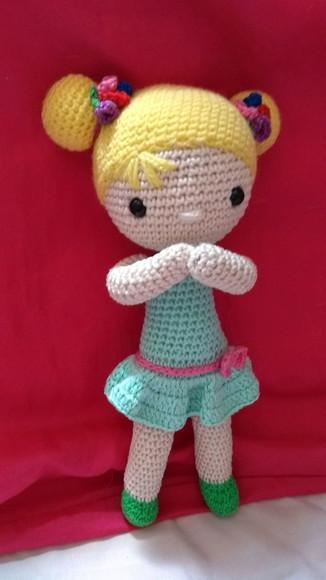 Boneca em croche Amigurumi - Cloe