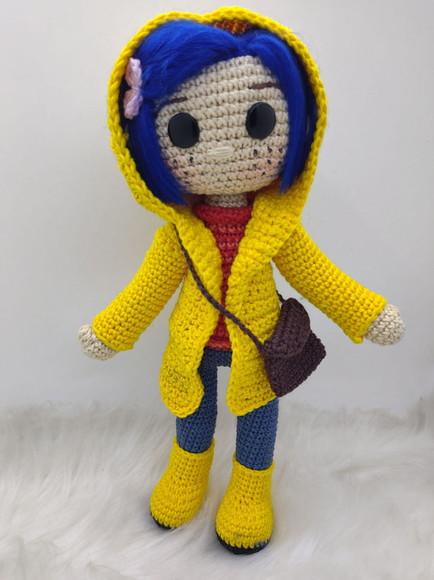 Boneca Coraline em Crochê