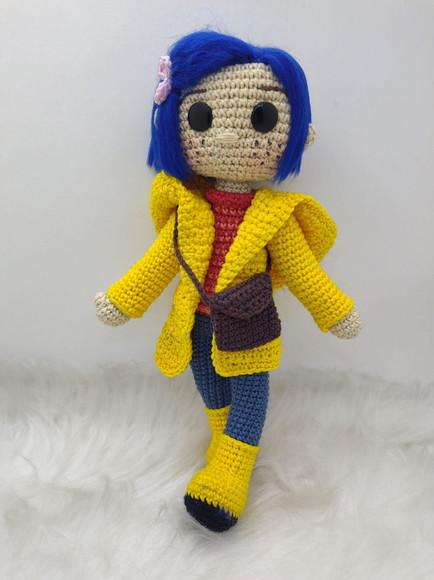 Boneca Coraline em Crochê