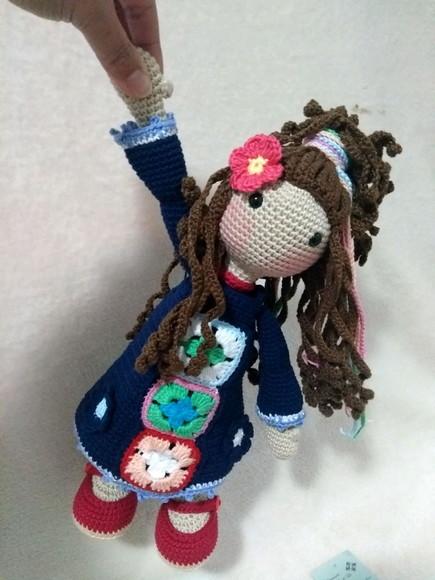Boneca Hippie em crochê