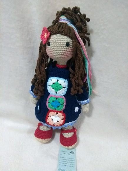 Boneca Hippie em crochê