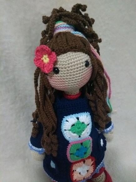 Boneca Hippie em crochê