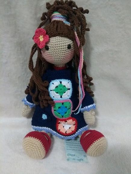 Boneca Hippie em crochê
