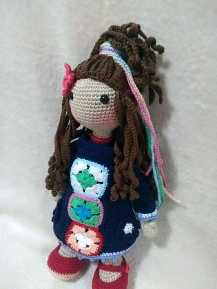 Boneca Hippie em crochê