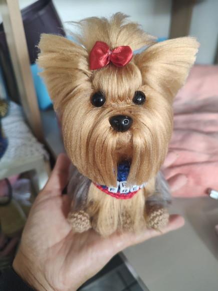 Casal Mini Pet Yorkshire - Amigurumi de Crochê