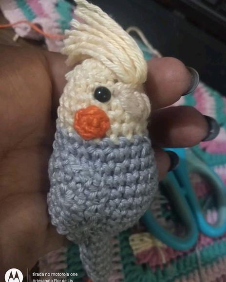 Chaveiro de Crochê Calopsita