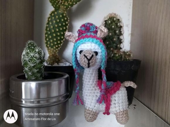 Chaveiro de crochê Lhama