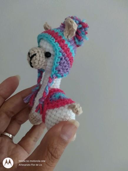 Chaveiro de crochê Lhama