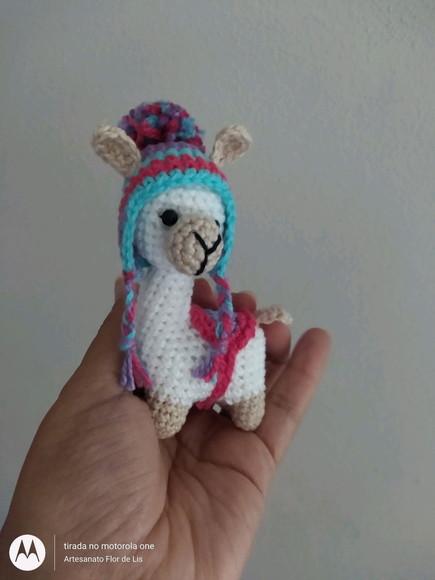 Chaveiro de crochê Lhama