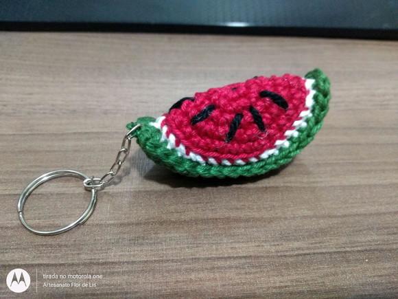 Chaveiro de Frutas em crochê