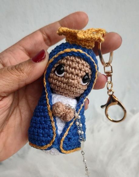 Chaveiro Nossa Senhora Aparecida em Crochê