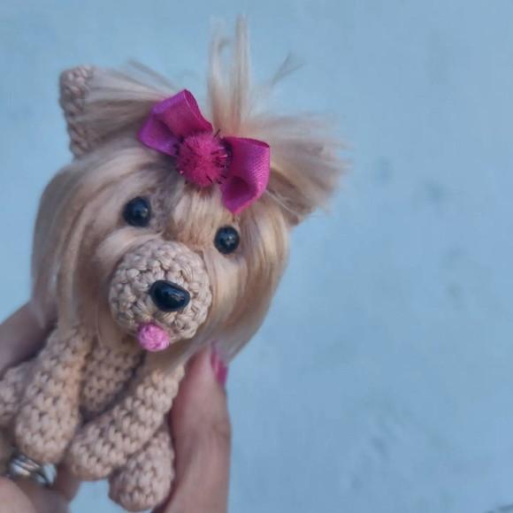 Chaveiro Yorkshire Terrier em Crochê