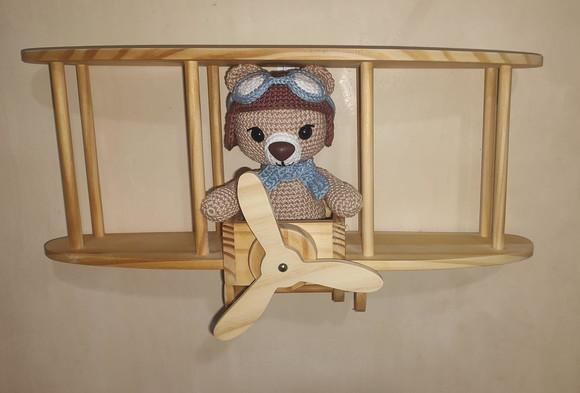Enfeite para Porta Maternidade Urso Aviador