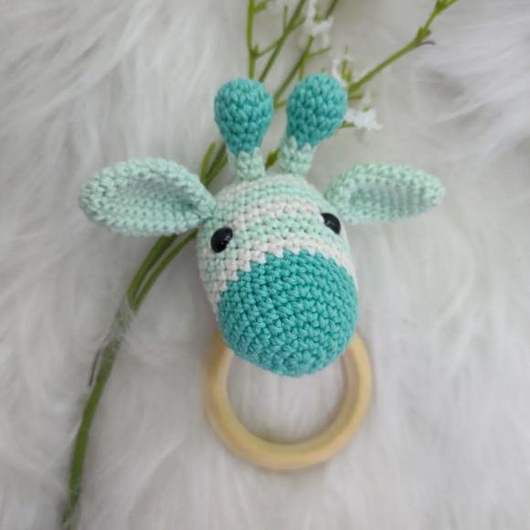 Kit Baby em Crochê com Naninha - Tema Girafa