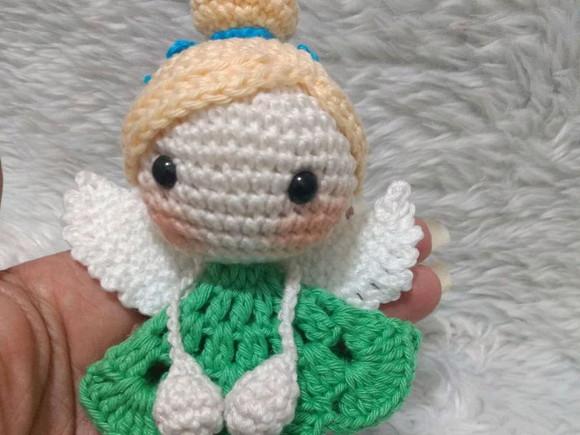 Mini Bonequinha de crochê Fada Sininho