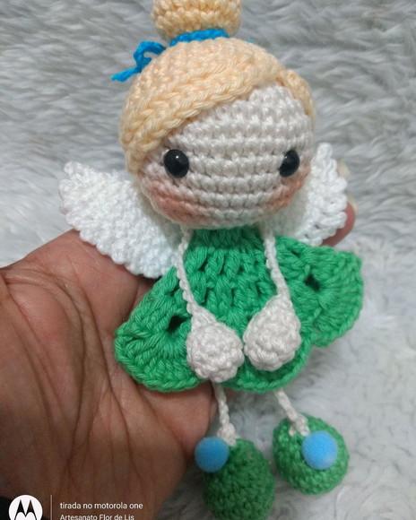 Mini Bonequinha de crochê Fada Sininho