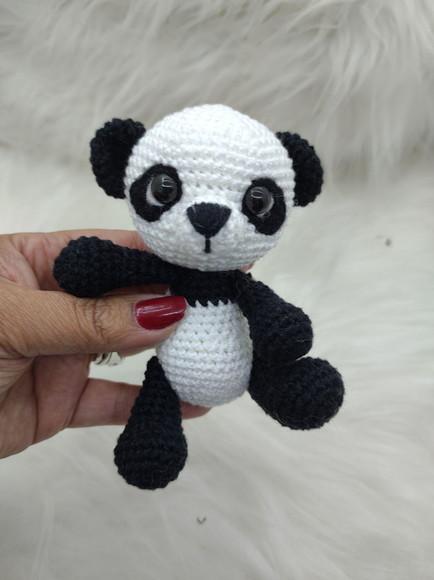 Mini Panda em Crochê - Amigurumi