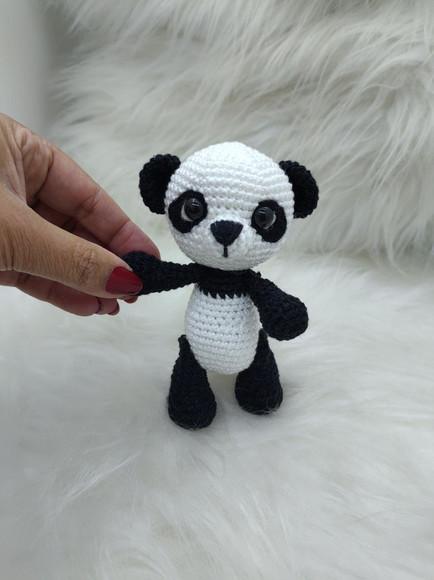 Mini Panda em Crochê - Amigurumi
