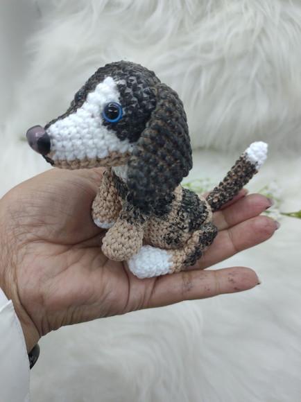 Mini Pet Salsicha - Amigurumi De Crochê