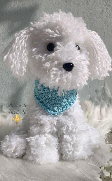 Mini Poodle - Amigurumi de Crochê