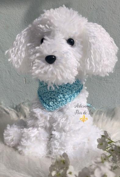 Mini Poodle - Amigurumi de Crochê