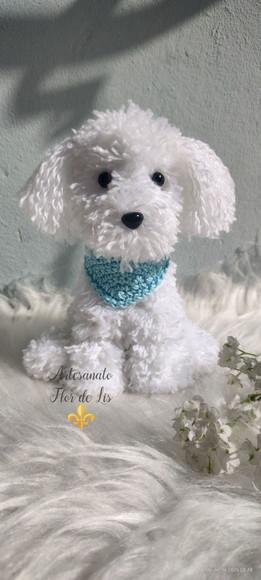 Mini Poodle - Amigurumi de Crochê