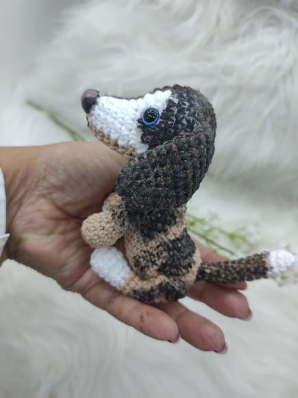 Mini Pet Salsicha - Amigurumi De Crochê