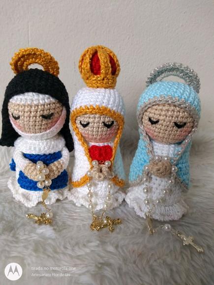 Mini Santinhas da Artesanato Flor de Lis