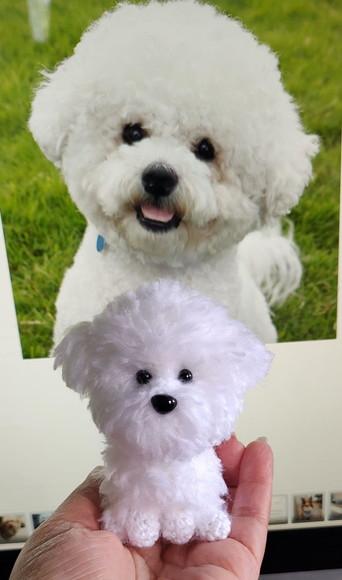 Miniatura Poodle - Amigurumi de Crochê com Feltragem