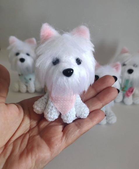 Miniatura Westie Terrier- Amigurumi de Crochê com Feltragem