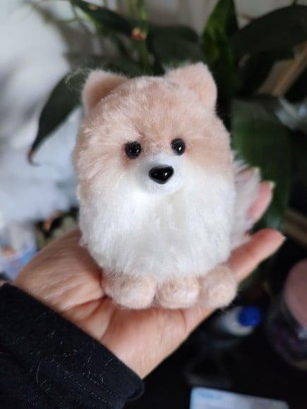 Miniatura Spitz - Amigurumi de Crochê com Feltragem