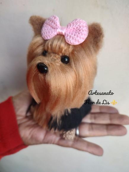 Miniatura Yorkshire - Amigurumi de Crochê com Feltragem