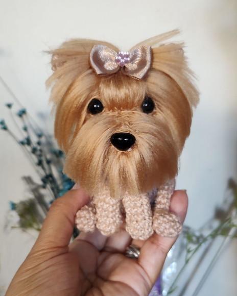 Miniatura Yorkshire - Amigurumi de Crochê com Feltragem
