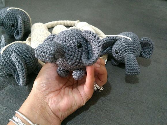 Mobile de Croche Elefante e Nuvem