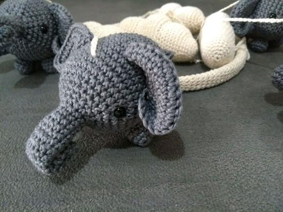 Mobile de Croche Elefante e Nuvem