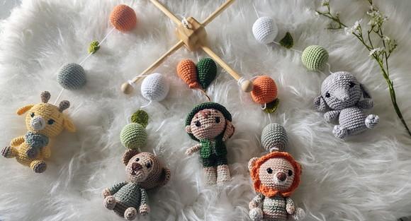 Mobile Tema Safári Amigurumi