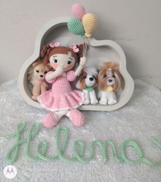 Porta Maternidade Boneca e 3 Cachorrinhos