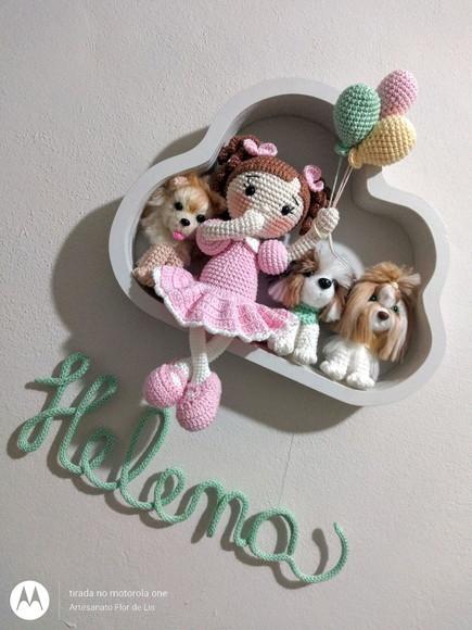 Porta Maternidade Boneca e 3 Cachorrinhos