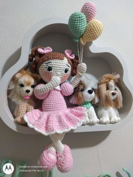 Porta Maternidade Boneca e 3 Cachorrinhos