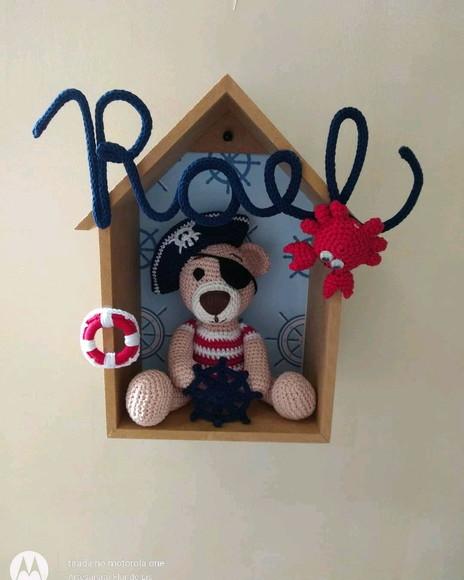 Porta Maternidade Urso Pirata